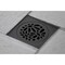 Kingston Brass Watercourse Floral 4" Square Grid Shower Drain, Bronze BSF6360ORB - alternate 4